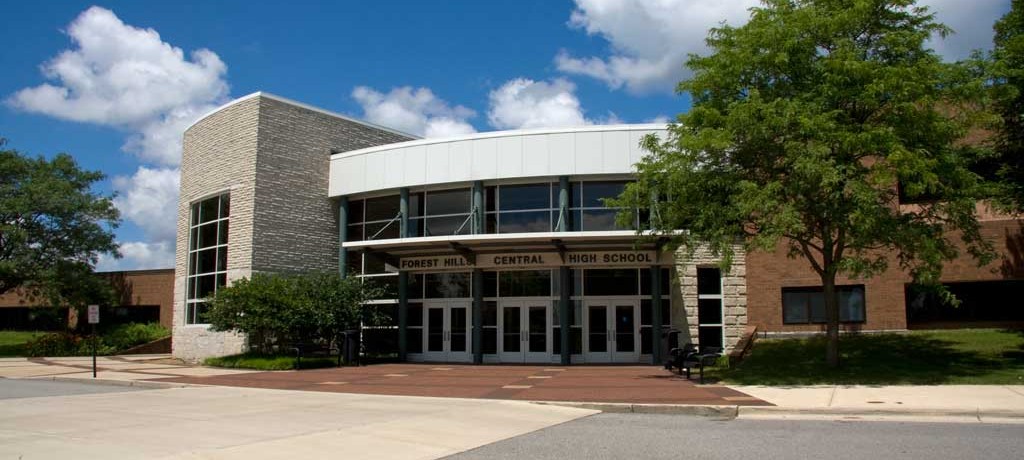 entrance to forest hills central high school