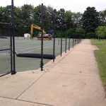 Image of construction at tennis court