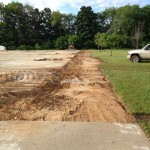 Image of construction at tennis court