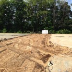 Image of construction at tennis court