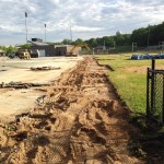 Image of construction at tennis court