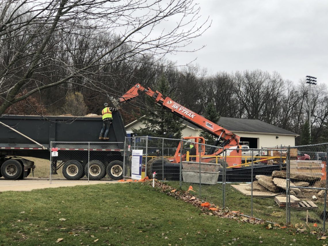 photo of construction underway at Easter Middle School