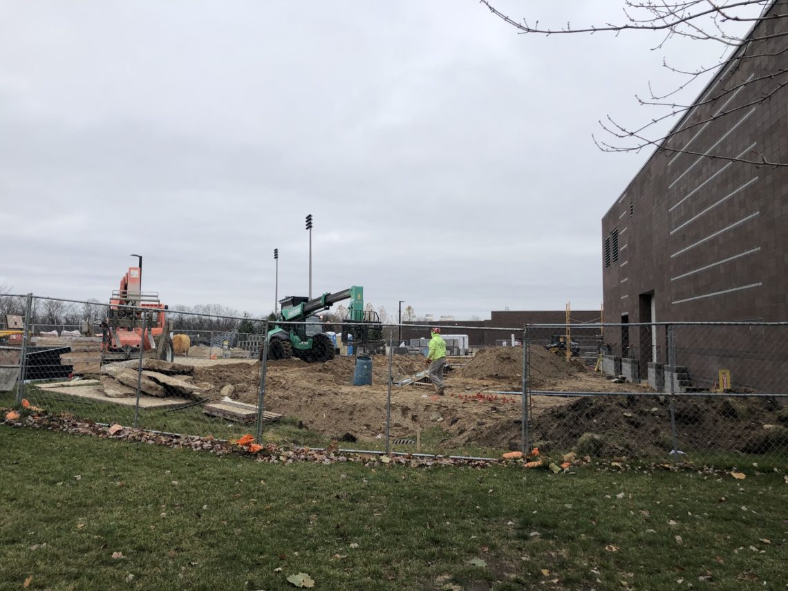photo of construction underway at Easter Middle School