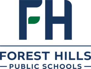green leaf logo for Central Attendance Area of Forest Hills Public Schools