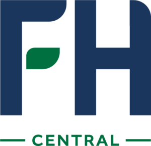 simplified green leaf logo for Central attendance area of Forest Hills Public Schools