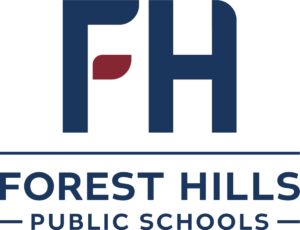 red leaf logo for Eastern Attendance Area of Forest Hills Public Schools
