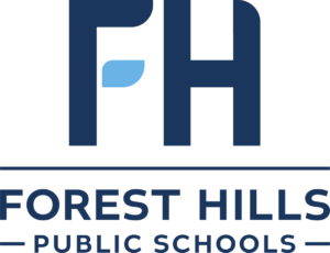 light blue leaf logo for Northern Attendance Area of Forest Hills Public Schools