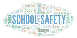 word cloud with the words School Safety at the center