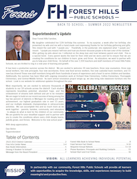 screenshot of the Summer 2022 newsletter