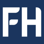 White FH logo on a blue field