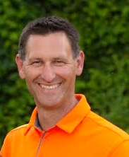 man in orange polo shirt