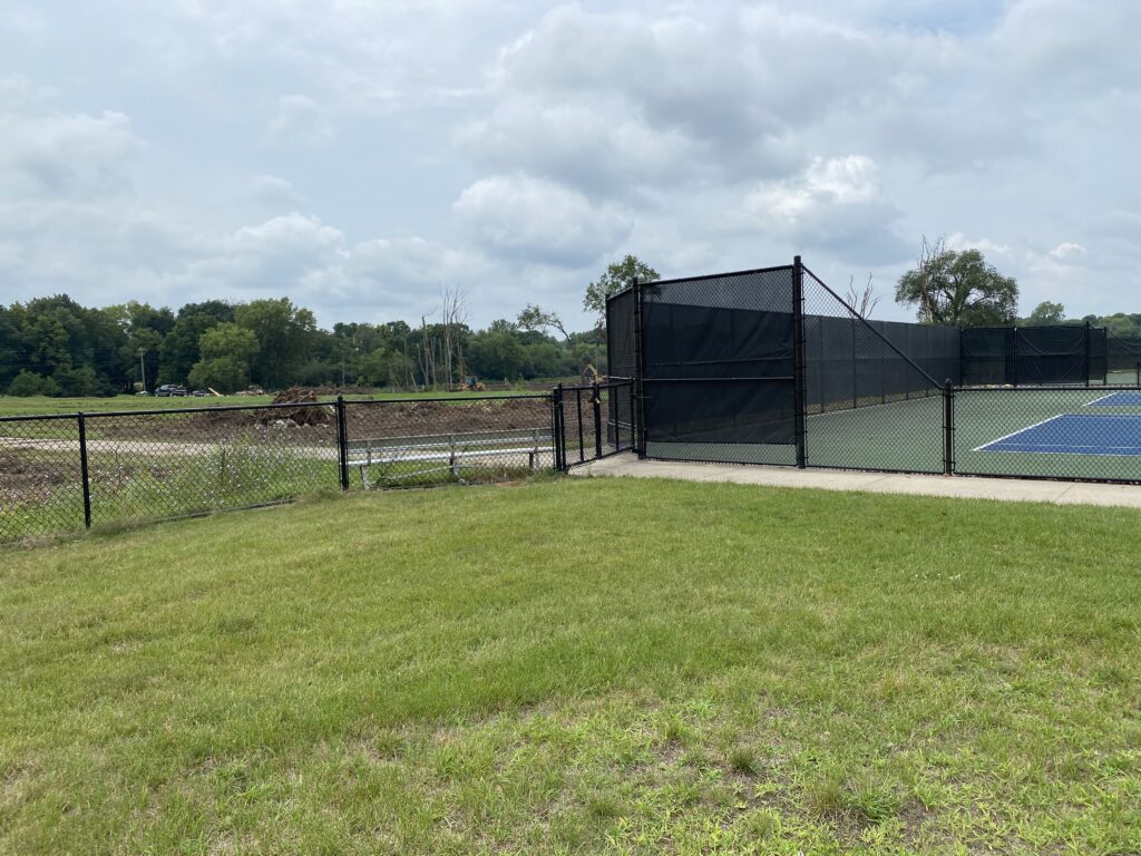 fencing near a tennis court