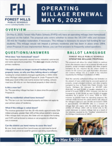 a 2-sided flyer about the millage renewal