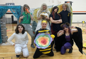 a group of students in costumes