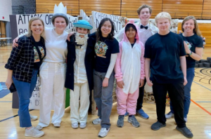 a group of students in costumes
