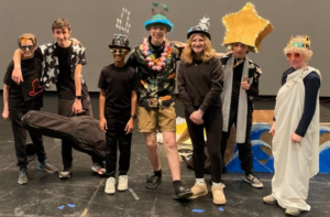a group of students in costumes