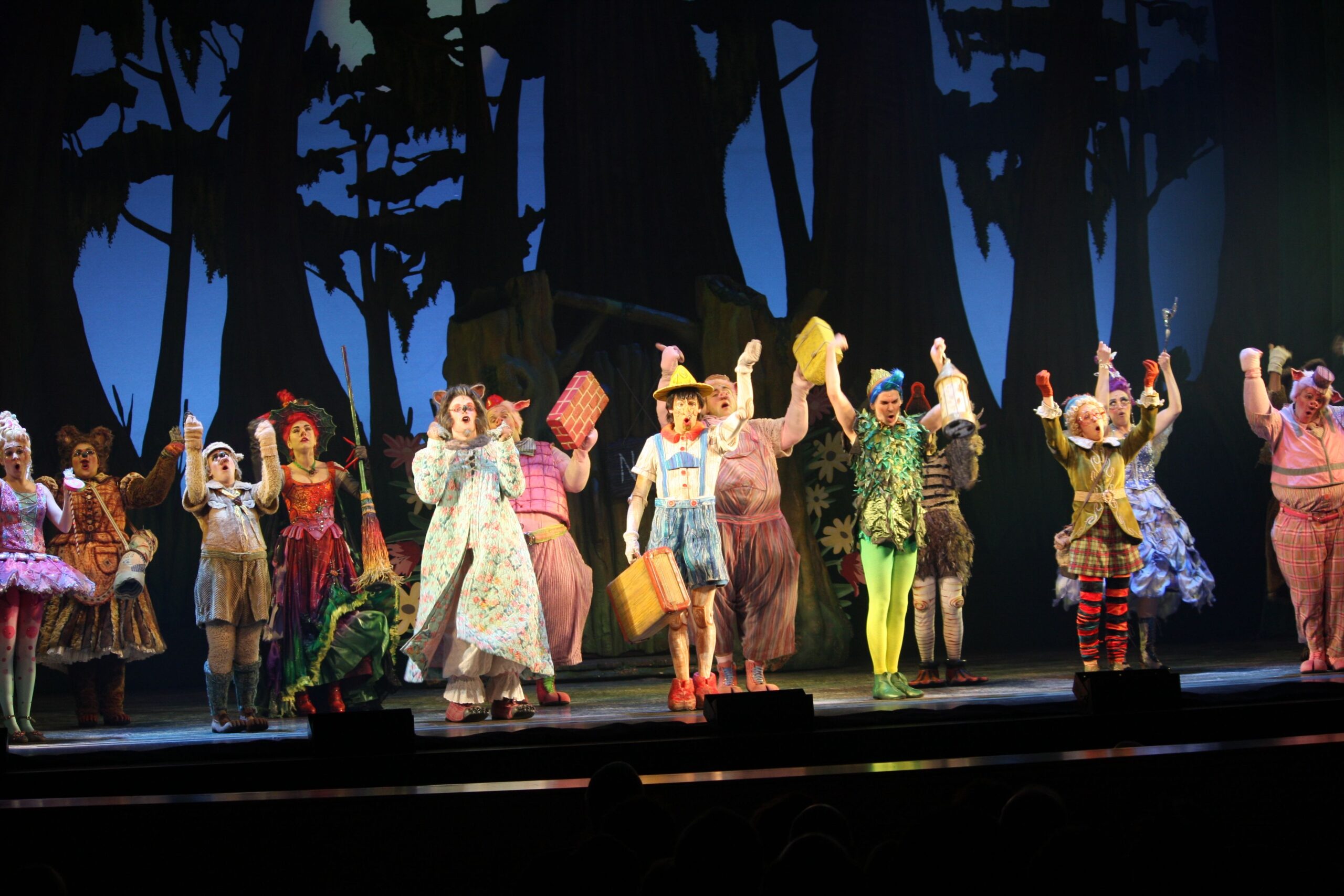 students performing a theatre production