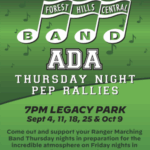 Ada thursday night pep rallies with music notes
