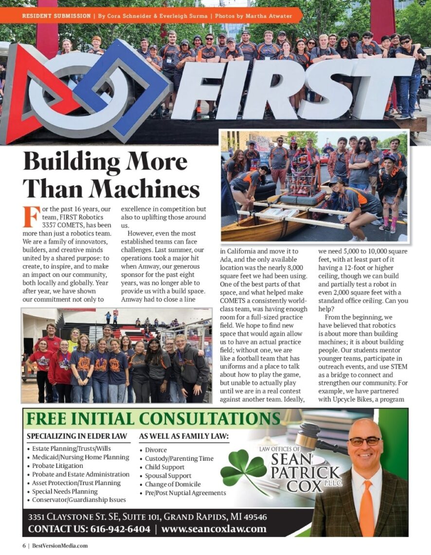 first robotics pictures and text on a mazazine page image
