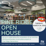 Pine Ridge Open House with a new media center photo and the FHPS loco