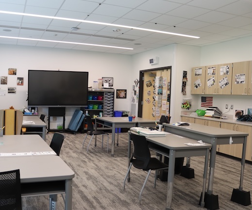 an empty classroom