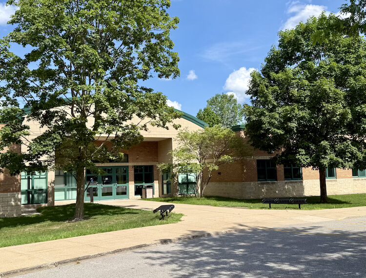 the front of the central woodlands building