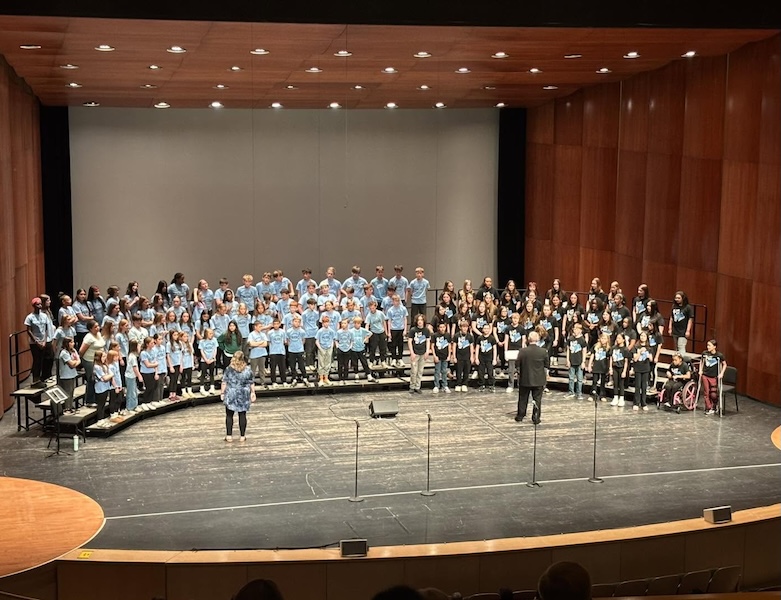 Northern's choir performing in the fine arts center