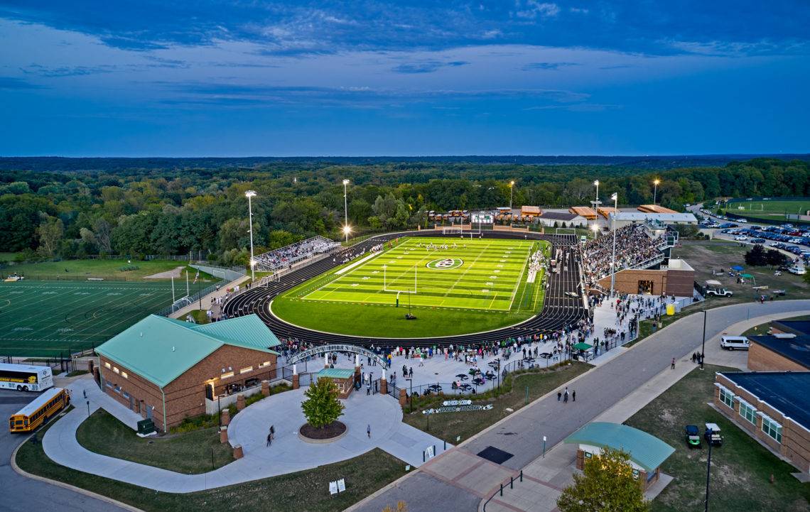 arial photo of the FHC athletic field