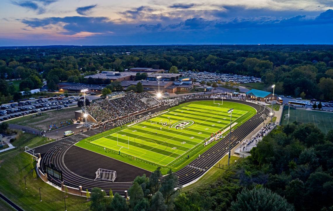 arial photo of the FHC athletic field